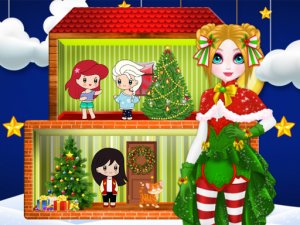 Christmas Puppet Princess House Decorating Game - Kids Decorating Game