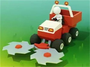 Stone Grass Lawn Mower Game Arcade Game