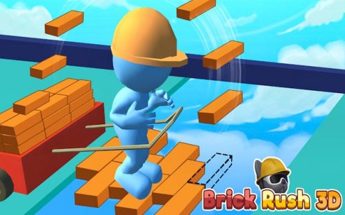 Brick Rush 3D - Bridge Builder Racing Game