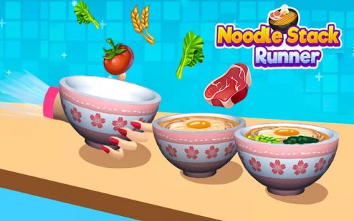 Noodle Stack Runner - Ramen Parkour Game