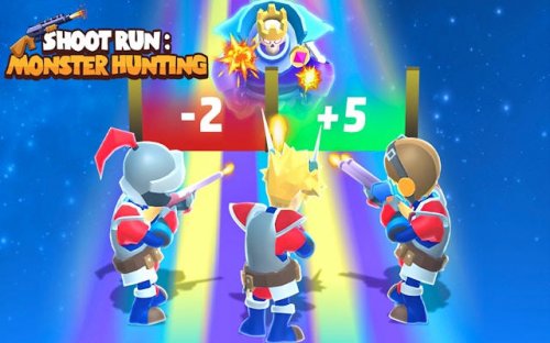 Shoot Run: Monster Hunting - Parkour precision fighter Game