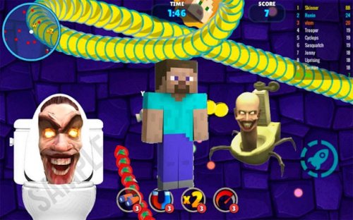 Skibidi Toilet Snake.io: projectilecraft Multiplayer Game