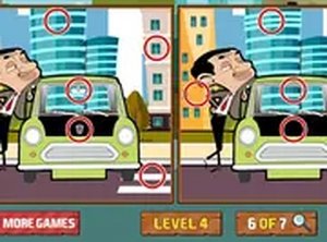 Spot the Car Puzzle with Mr. Bean